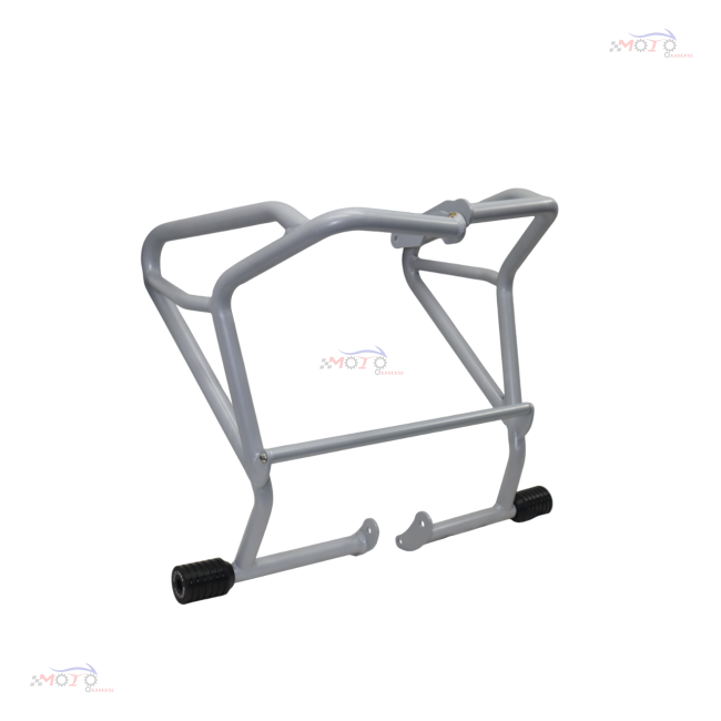 Upper Lower Crash Guard With Sliders (silver) For V Strom